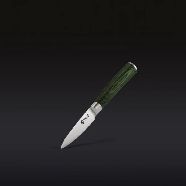 Damascus Steel Paring Knife, 3.5" (Green)