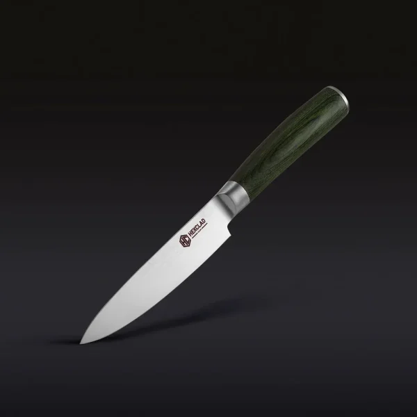 Damascus Steel Utility Knife, 5" (Green)