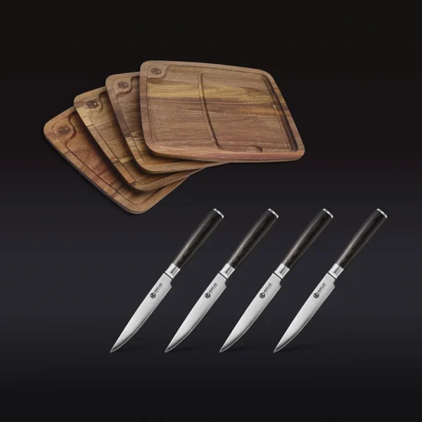 Steak Knife & Bistecca Plate Set, 8-pc (Espresso)